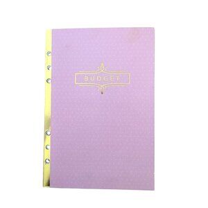 Recollections Budget Planner Inserts With Pink Cover & Gold Accents 40 Sheets 6-